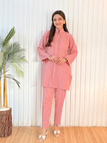 Tea Pink Textured Co-Ord