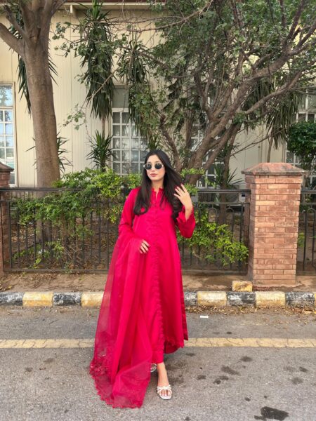 Hot Pink Embroidered Set